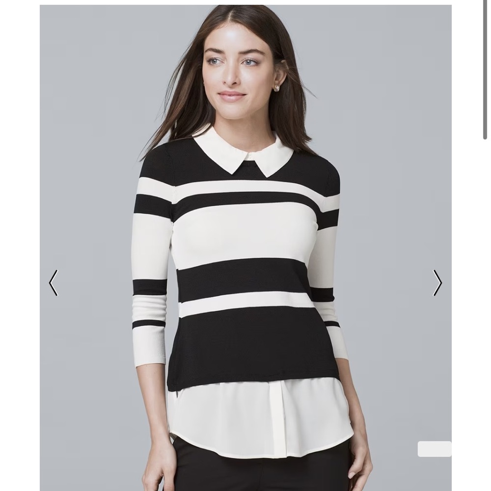 WHBM White Twofer Shirt